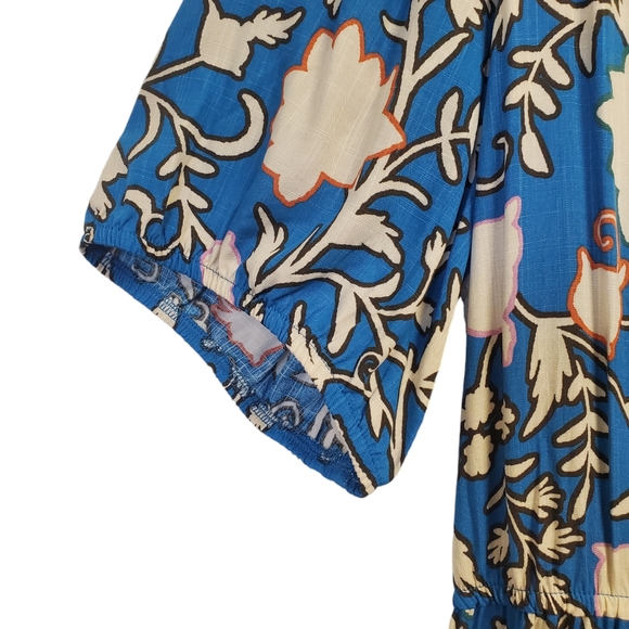 NWT Knox Rose Women's Wrap Front Dress Blue/Floral Size 2X - Picture 6 of 16